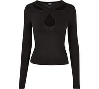 Women's long sleeve T-shirt Urban Classics Crossed Cut Out GT Noir 5XL