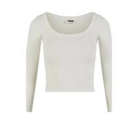 Women's long sleeve T-shirt Urban Classics Organic Rib wide neck Blanc XL