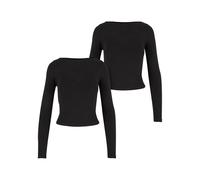 Women's long sleeve T-shirt Urban Classics Ruffled Super Slim (x2) Noir 5XL