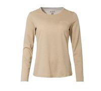 Vaude Essential Long Sleeve T-shirt Beige 38 Woman