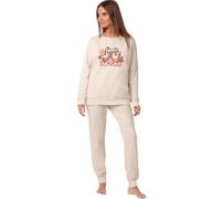 Women's Long Sleeve Top and Long Trousers Pyjama Admas ChipNDale Disney Beige M