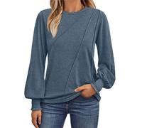 Womens Long Sleeve Tops Blue L