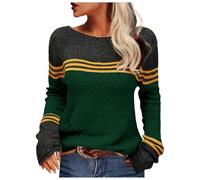 Womens Long Sleeve Tops - Ladies Colorful Loose Sweater Solid Color Pullover Ladies Lightweight Knit Jumpers Side Split Pullover Jumper Elegant Women's Jumpers Women's Sweater Classic Style