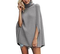 Womens Long Sleeve Tops Long-Sleeved Crewneck Sweater Loose Knitted Sweaters Ladies V Neck Jumpers Solid Color Plus Size Cute Print Style Winter Outdoor Base Layer Grey