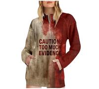 Womens Long Sleeve Tops Sweatshirt Top Soft, Oversized With Pockets Cartoon Vintage Pullover Sweater Casual Thick Plus Size Tunic Blouse Streetwear