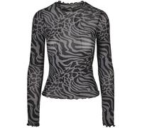 Urban Classics Turtleneck Top Aop Mesh Long Sleeve Shirt Grey S Woman