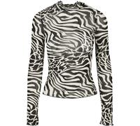 Women's long sleeve turtleneck top Urban Classics aop mesh (GT) Blanc 2XL
