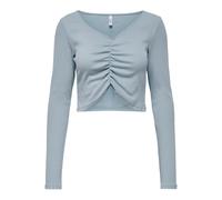 Women's long sleeve v-neck crop top Only onlkenya life Bleu L