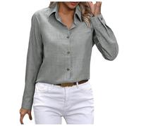Women's Long Sleeve Work Blouse, Chic and Elegant Slim Fit Solid Colour Casual Comfortable Classics Simple Everyday Going Out Light Soft Top