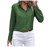 Women's Long Sleeve Work Blouse, Chic and Elegant Slim Fit Solid Colour Casual Comfortable Classics Simple Everyday Going Out Light Soft Top