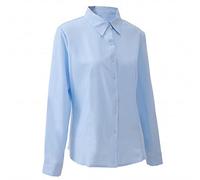 Womens Long Sleeve Work Shirts Plain Dress Shirts Ladies Slim Fitted Stretch Executive Formal Smart Casual Business Office Interview Oxford Shirts Easy Care Non-Iron Poplin Shirts