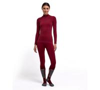 Women's long-sleeve zip-neck T-shirt Falke Maximum Warm Rouge XS