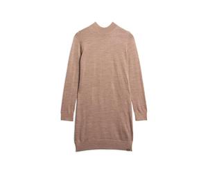 Women's long-sleeved merino dress Superdry Marron XL