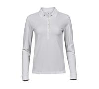 Women's long-sleeved polo shirt Tee Jays Luxury Stretch Blanc XL