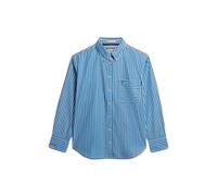 Women's long-sleeved poplin shirt Superdry Bleu L