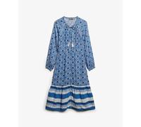 Women's long-sleeved printed midi dress Superdry Bleu S