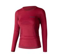 Women's long-sleeved round-neck T-shirt Lenz Merino 6.0 Rouge S