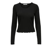 Women's long-sleeved round-neck T-shirt Only Emma Noir S