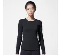 Women's Long-sleeved Running T-shirt Sun Protect - Black