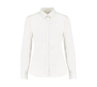 Women's long-sleeved shirt Kustom Kit Oxford Blanc L