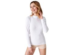Women's long-sleeved stand-up collar T-shirt Damart Thermolactyl Blanc M