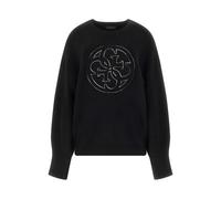 Women's long-sleeved sweatshirt Guess Kate 4G Black S
