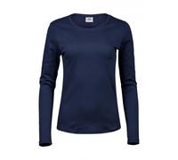 Tee Jays Lady Long Sleeve Interlock Tee - Navy Blue - S