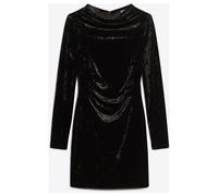 Women's long-sleeved velvet short dress Superdry Noir XS