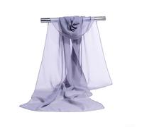 Women's Long Soft Chiffon Scarfs for Effortless Styling Choices in Everyday Wear (Grey)
