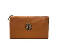 Women's Long & Son Small Clutch, Wristlet, Shoulder ,Cross-Body Bags (Brown)