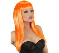 Womens Long Straight Bright Orange Vogue Wig