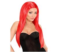 Womens Long Straight Red Glamour Wig