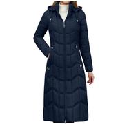 Womens Long Winter Coats Uk Knee Length down Puffer Coats Ladies Lightweight Windbreak Jacket Medium Length Winters Longline Trench Coat Warm Puffer Overcoat Outdoor Hiking Jackets Size S-5xl