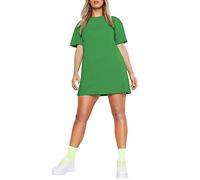 Womens Longline PJ Top T-Shirt Plain Short Sleeve Oversized Baggy Tunic Top Mini Nightdress Style Sleepwear Jade-8-16 Regular