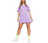 Womens Longline PJ Top T-Shirt Plain Short Sleeve Oversized Baggy Tunic Top Mini Nightdress Style Sleepwear Lilac-16-26 Plus