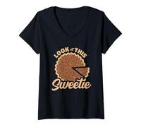 Womens Look At This Sweetie Funny Pecan Pie V-Neck T-Shirt