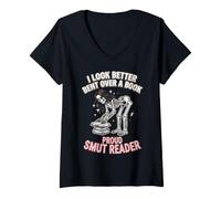 Women's Look Better Bent Fantasy Smutty Romance Book Reader Smut V-Neck T-Shirt