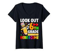 Women's Look Out 6th Grade Here I Come V-Neck T-Shirt