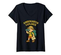 Womens Look Out Kindergarten Here I Come: Explorer V-Neck T-Shirt