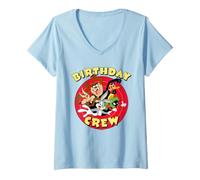 Women's Looney Tunes Birthday Crew Bullseye V-Neck T-Shirt