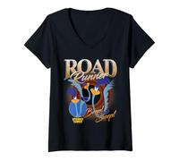 Women's Looney Tunes Bootleg Road Runner V-Neck T-Shirt