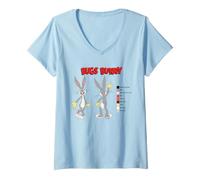 Women's Looney Tunes Bugs Bunny Retro Color Code V-Neck T-Shirt