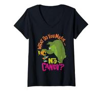 Women's Looney Tunes Halloween No Candy V-Neck T-Shirt
