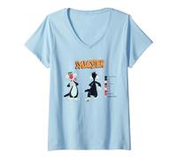 Women's Looney Tunes Sylvester Retro Color Code V-Neck T-Shirt