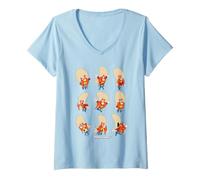 Women's Looney Tunes Yosemite Sam Character Poses V-Neck T-Shirt