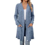 Womens Loose Cardigans Lightweiget Jumpers Tops Long Cardigans For Women Lightweight Fall Sweaters V Neck Knit Sweater Front Button Up Cardigan Khaki Small Women's V Neck Long Sleeve Knitted (Blue, M)