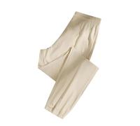 Women's Loose Cinch Bottom Sweatpants Baggy Casual Lace Up Workout High Waisted Joggers Relaxed Fit Solid Color Cozy Sporty Active Trousers Yoga 2025 Lounge Pants Running Comfy Soft Beige