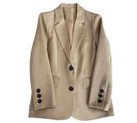 Women's Loose Fit Blazer Straight Cut Korean Style Casual Suit Jacket