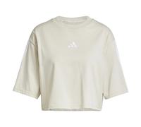 Women's loose-fitting T-shirt adidas Essentials 3-Stripes Beige 2XL