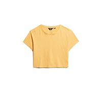 Superdry Women's Slouchy Cropped Tee C4-Basic Non-Printed T-Shirt (W), Sauterne Yellow, 10